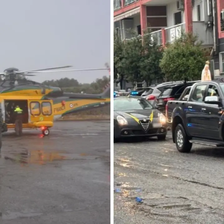 L’effige della Madonna di Fatima sorvola Corigliano-Rossano sull’elicottero della Guardia di finanza di Vibo\n