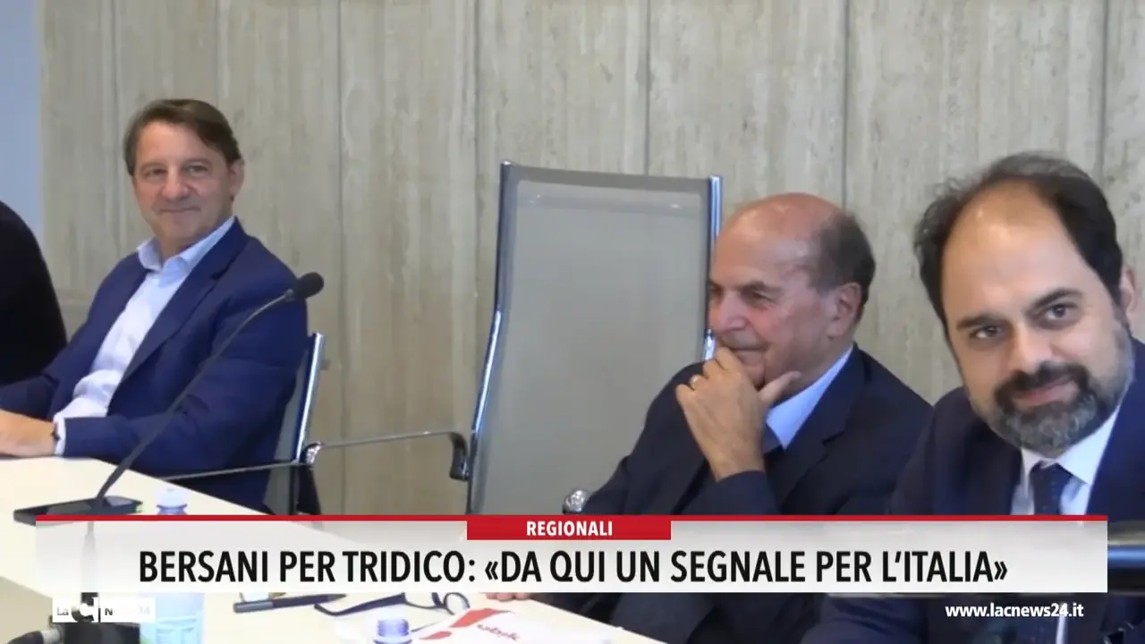Bersani per Tridico: «Da qui un segnale per l'Italia»