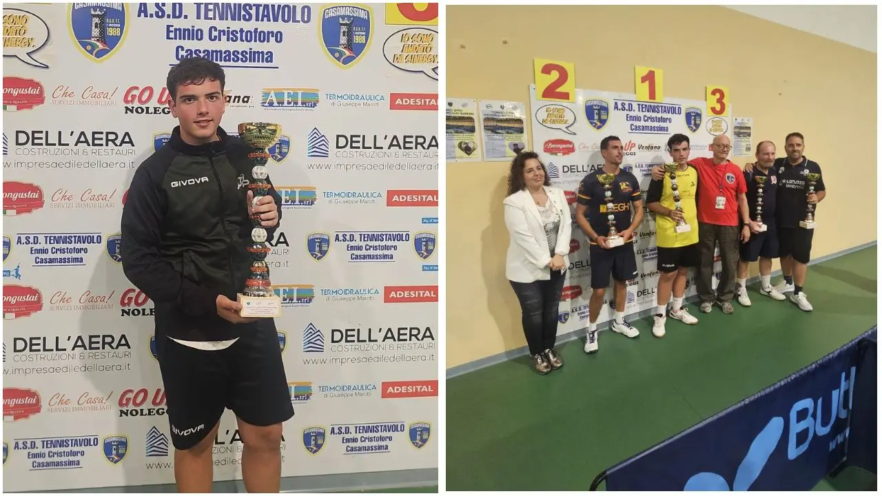 Tennistavolo Piscopio, Felice Messina trionfa al torneo Over 2000: il vibonese conquista il primo posto in Puglia\n