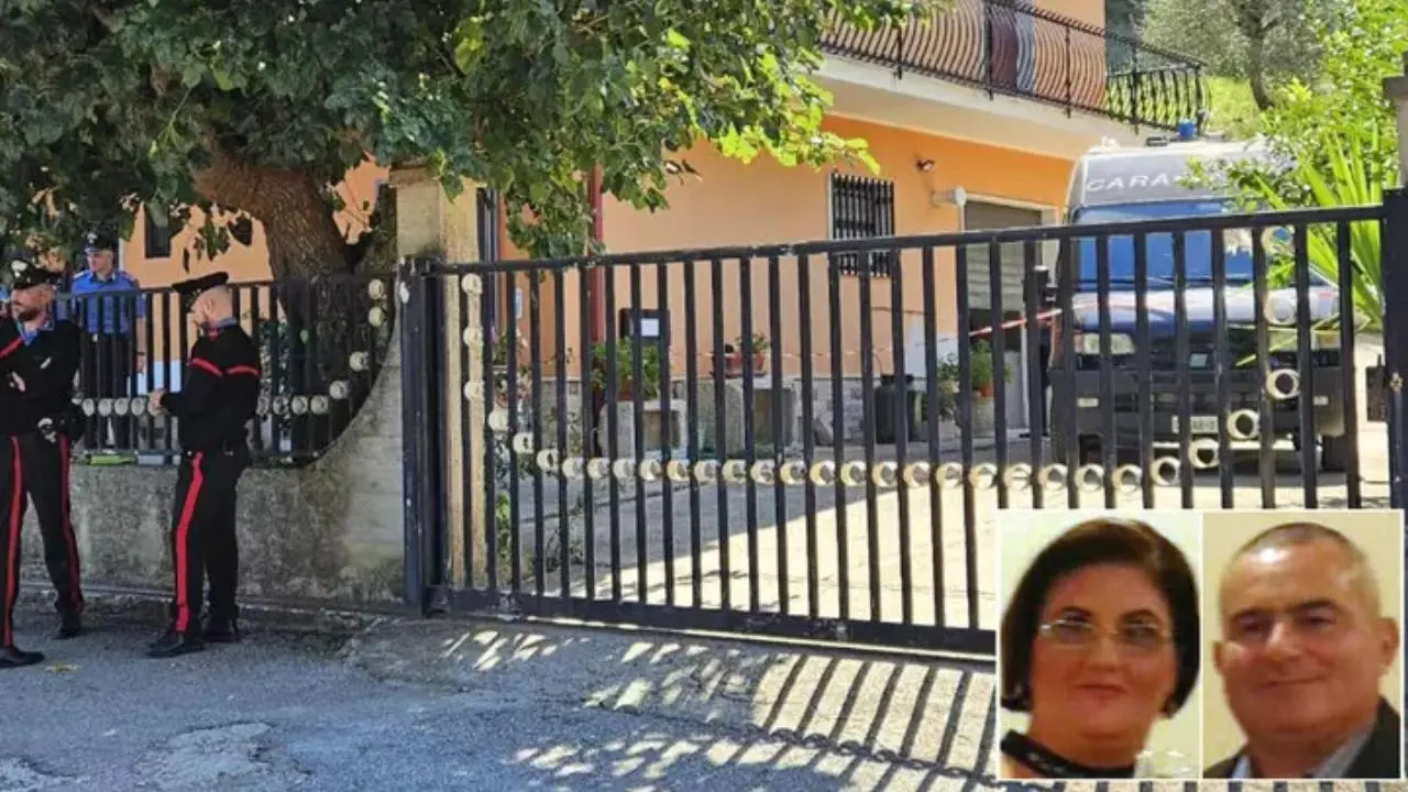 Il luogo del femminicidio, nel riquadro Elisa Polcino e Salvatore Ocone