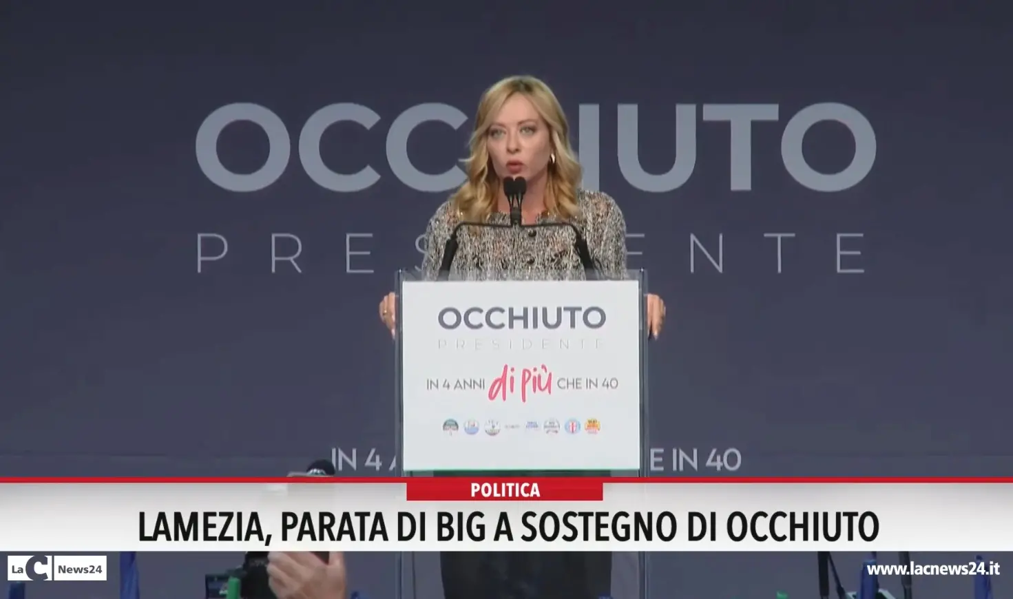 Lamezia, parata di big a sostegno di Occhiuto