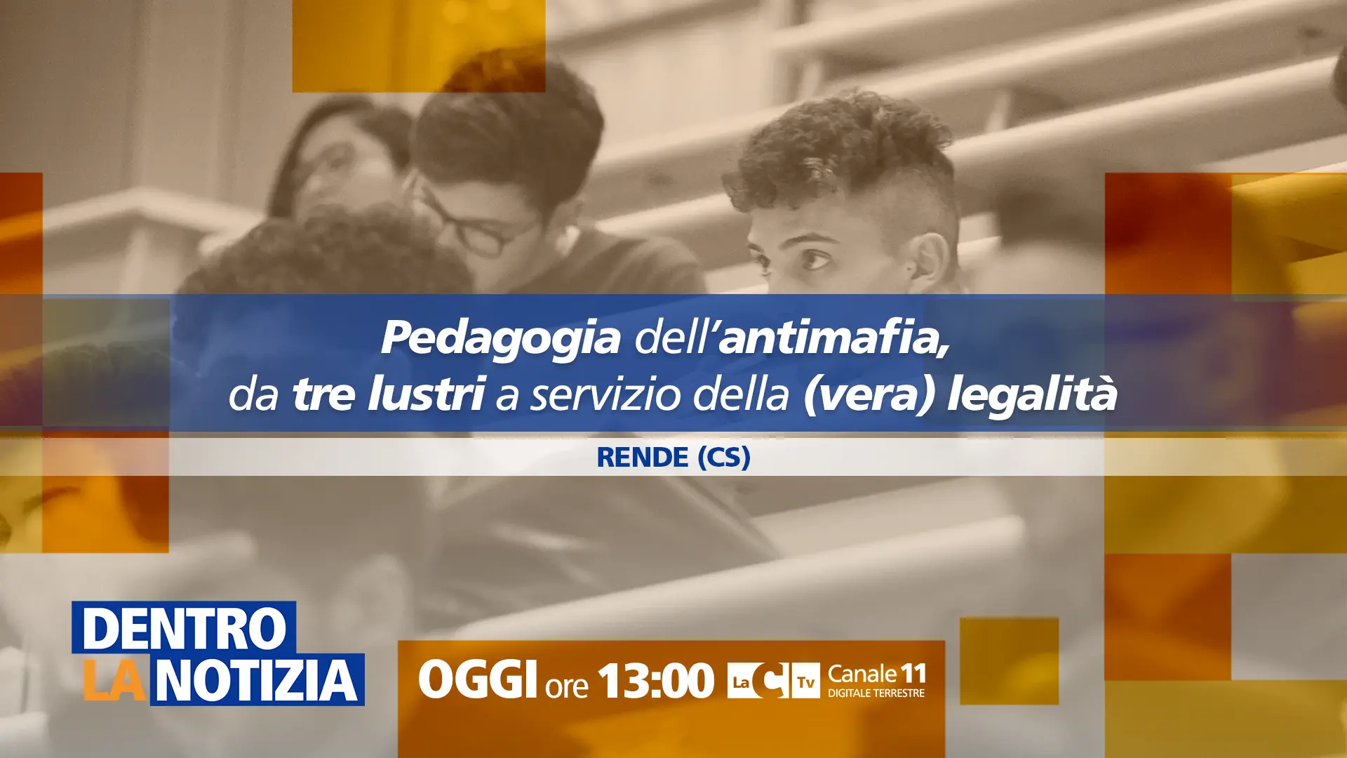 Pedagogia dell’antimafia, da tre lustri al servizio della (vera) legalità: focus a Dentro la notizia\n