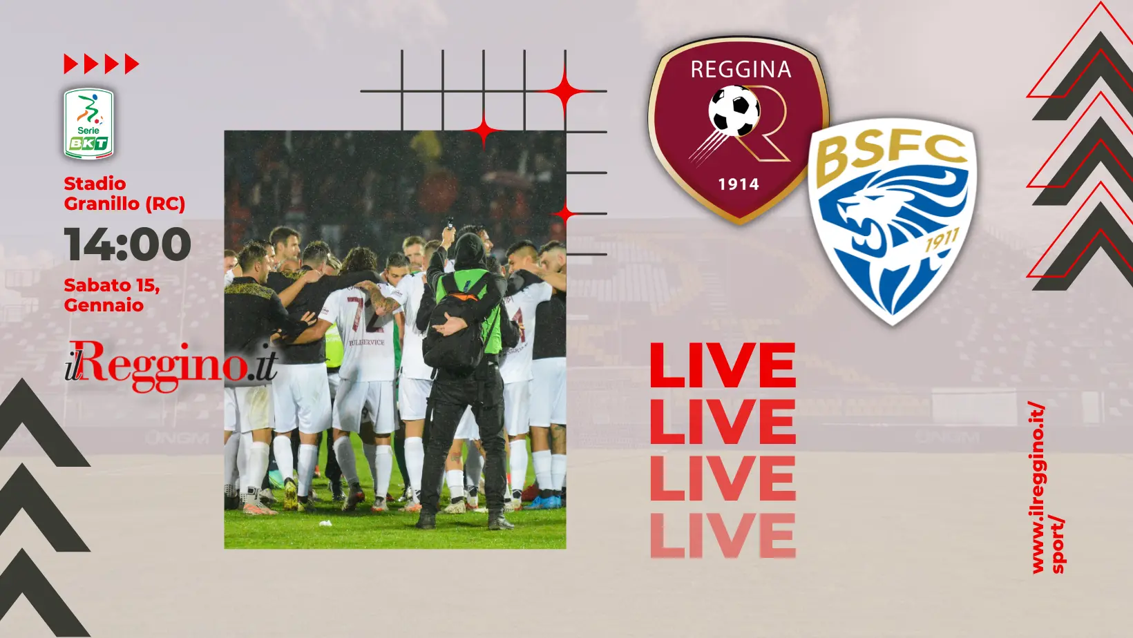 Reggina-Brescia, la sfida del Granillo - LIVE