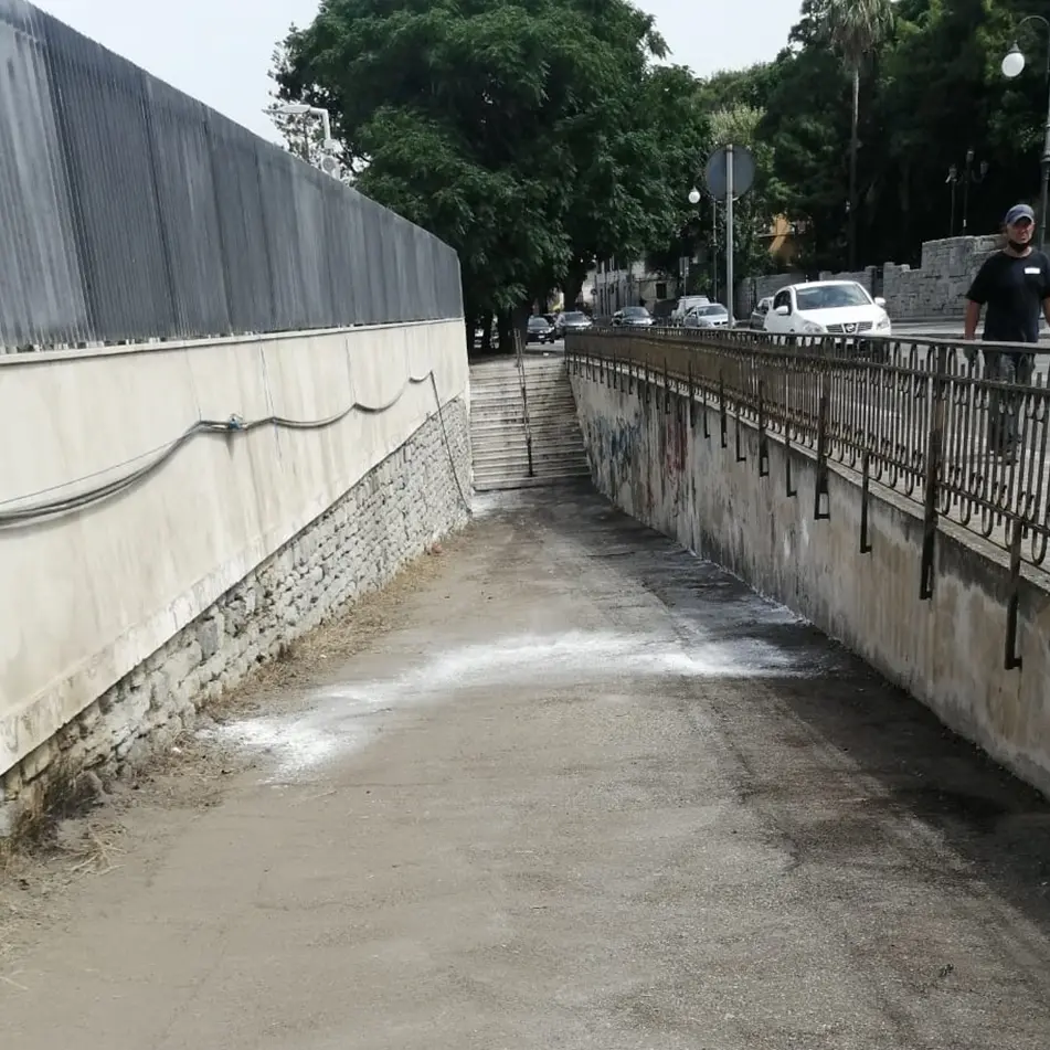 Reggio, bonificata area del sottopassaggio tra la Stazione e il Tempietto