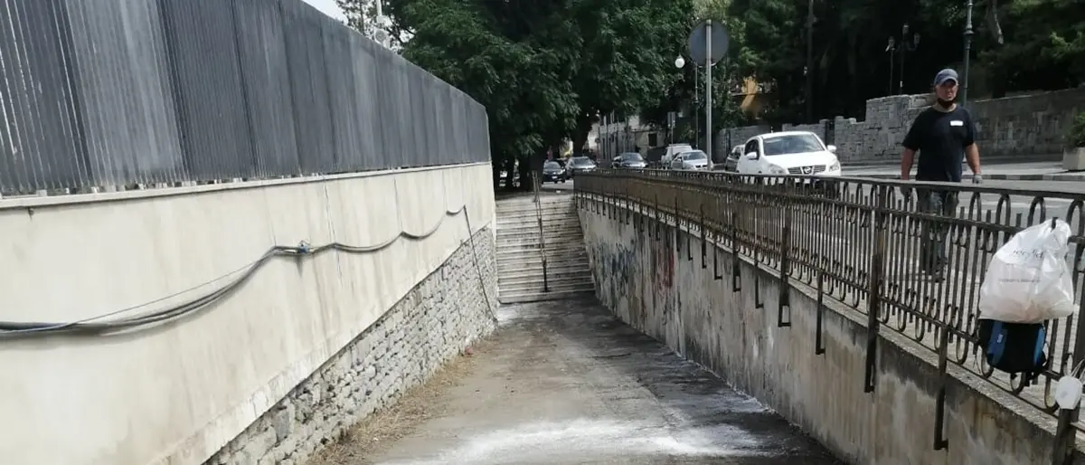 Reggio, bonificata area del sottopassaggio tra la Stazione e il Tempietto