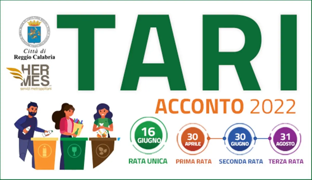 Reggio, in arrivo gli avvisi di pagamento dell'acconto Tari