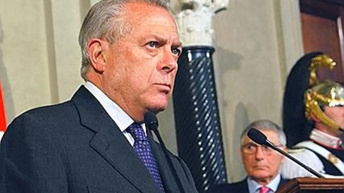 Roma, 6 maggio 2008. Francesco Nucara (Gruppo misto alla Camera) al termine delle consultazioni con il presidente della Repubblica Giorgio Napolitano