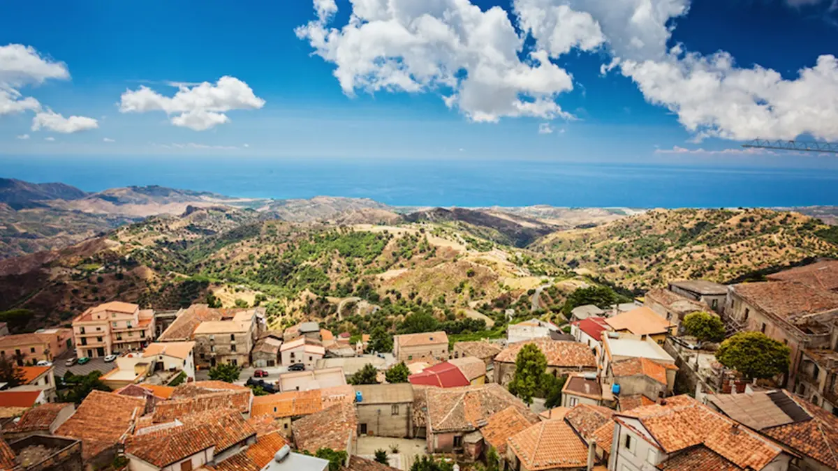 Roofs of Bova Superiore antique town in Calabria southern Italy , Shutterstock