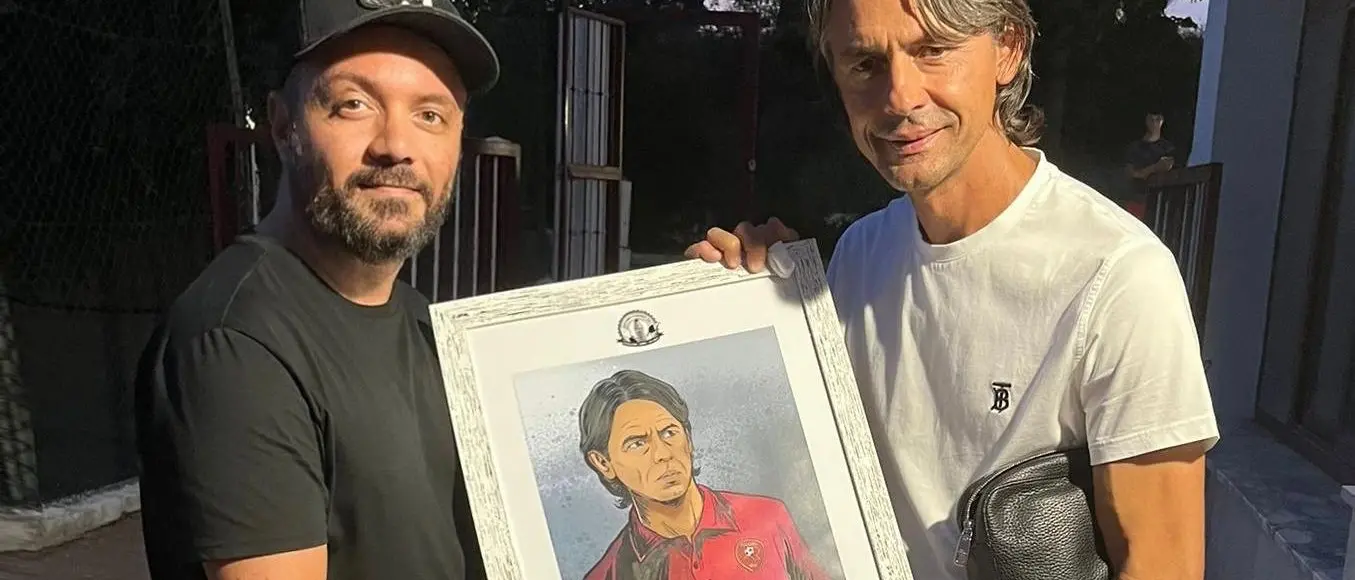Reggina, regalo speciale dall’artista Antonio Federico per il mister Pippo Inzaghi
