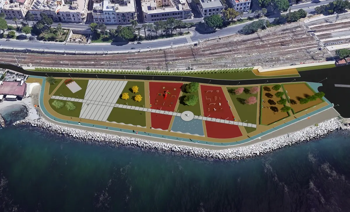 Lungomare di Reggio, ecco come rinasce l'area del tempietto - FOTO