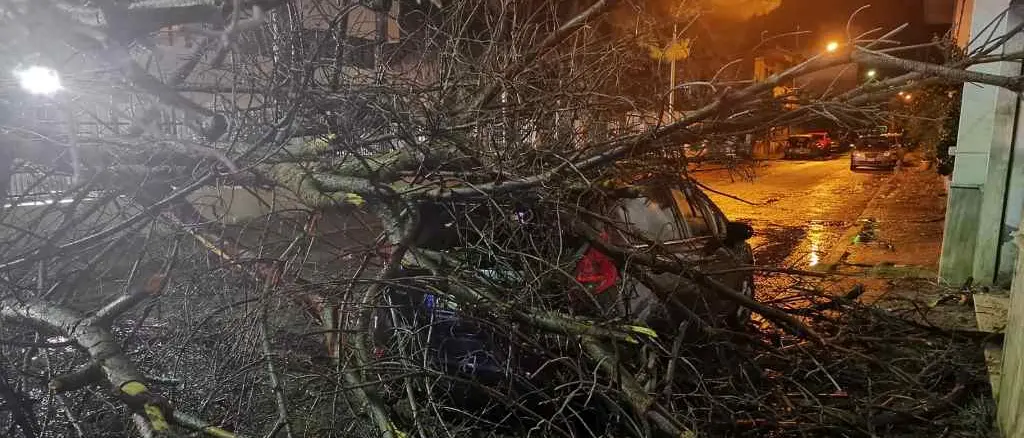 Maltempo nel reggino, disagi per il vento a Locri e Siderno: pali divelti e auto distrutte - FOTO