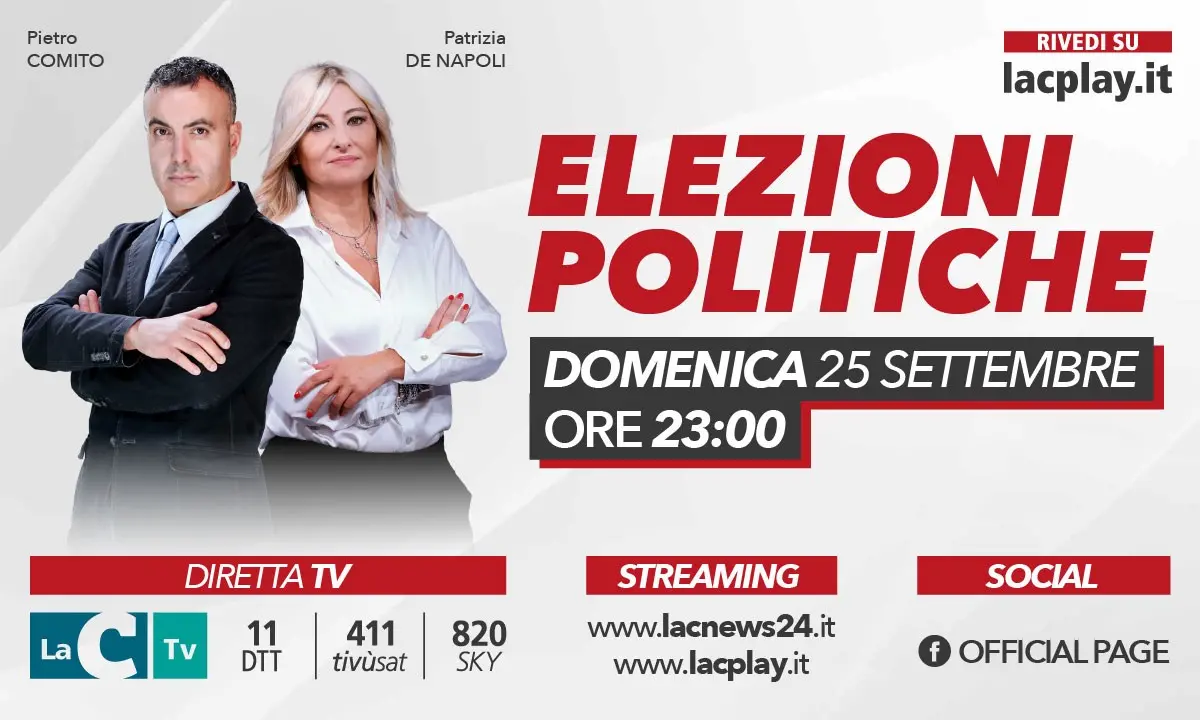Politiche 2022, lo spoglio e i risultati in diretta su LaC a partire dalle 23