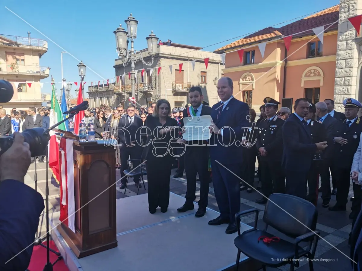 Molochio accoglie il principe Alberto II di Monaco - FOTOGALLERY e VIDEO