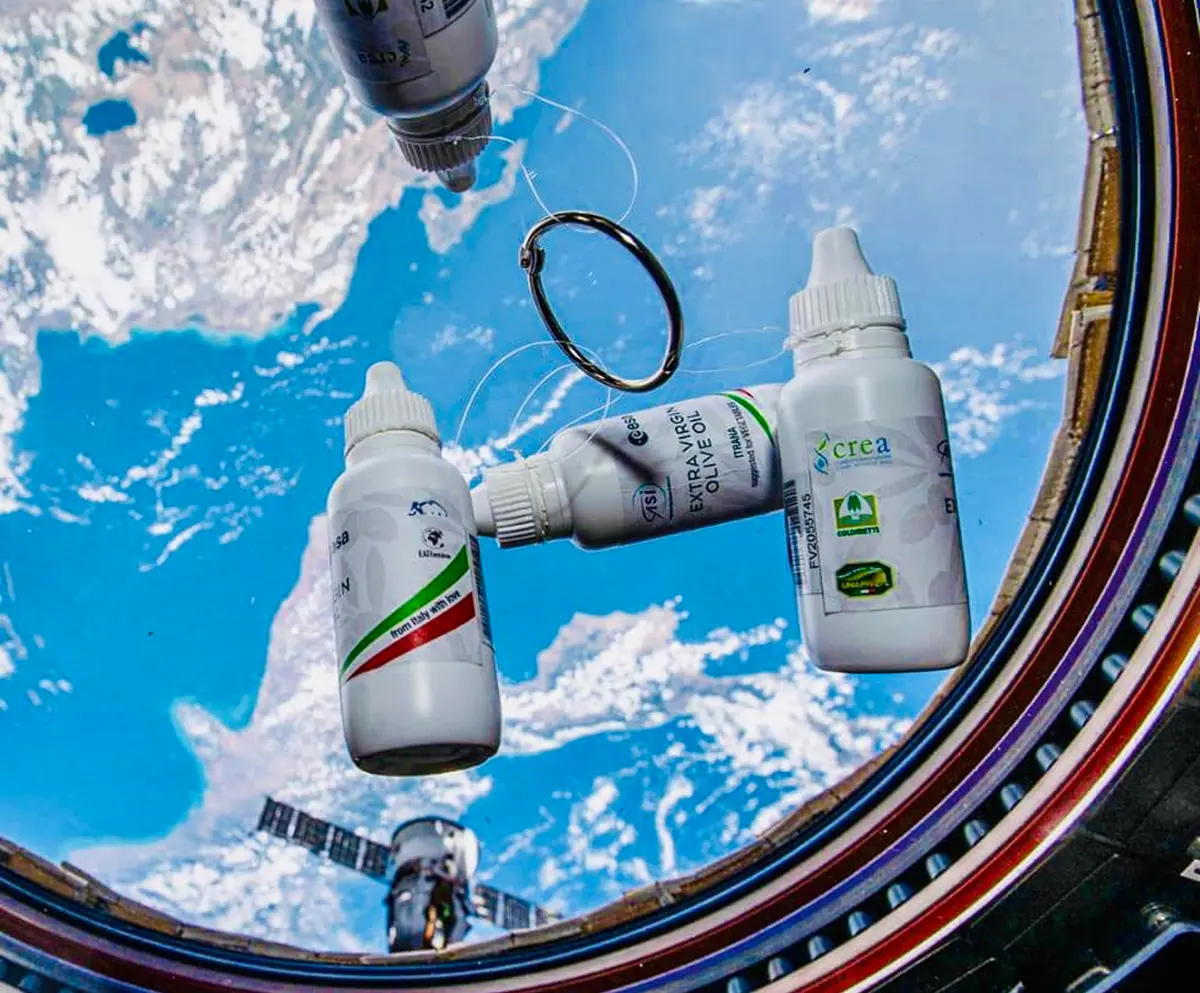 L'olio calabrese arriva nello spazio, virale la foto di Samantha Cristoforetti