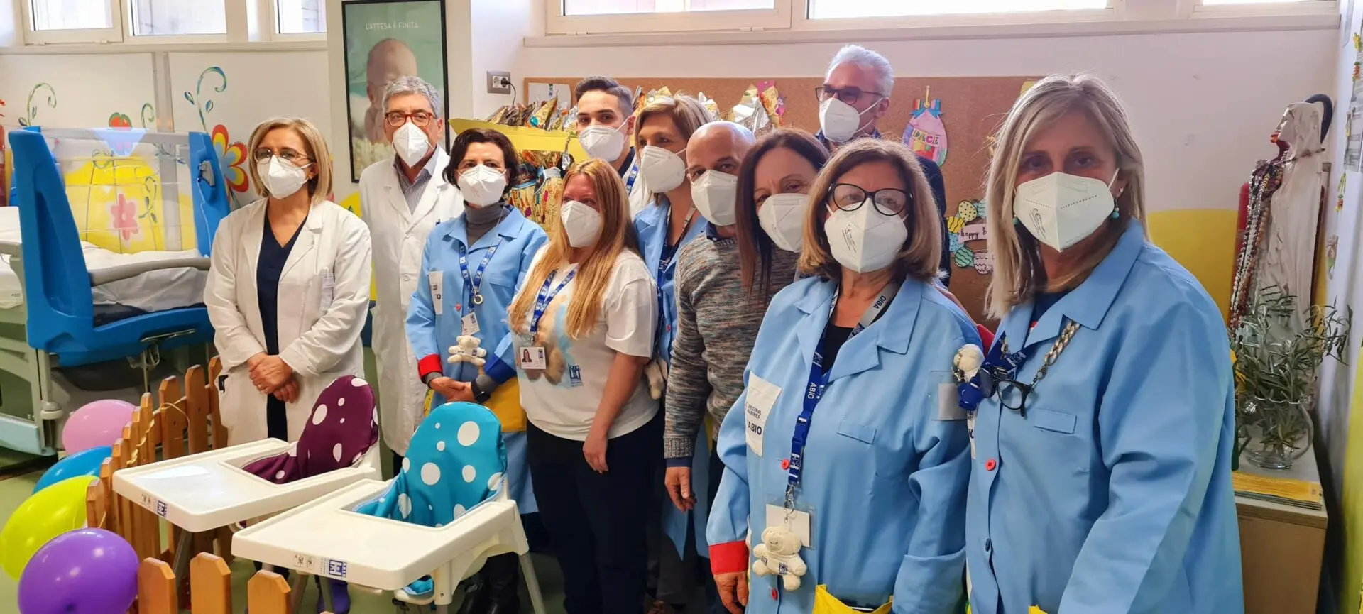 Reggio, l'Abio festeggia la Pasqua insieme ai Bambini della Pediatria del Gom