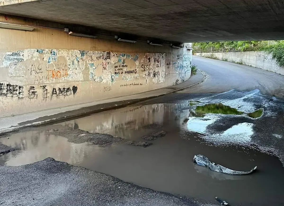 Reggio, a Pellaro sottopasso allagato e pericoloso