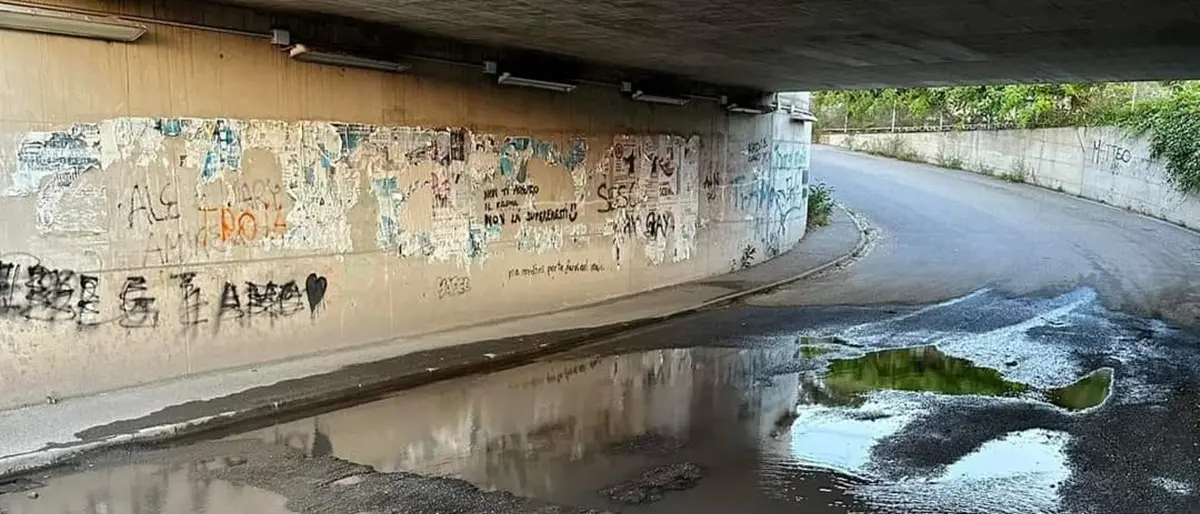 Reggio, a Pellaro sottopasso allagato e pericoloso