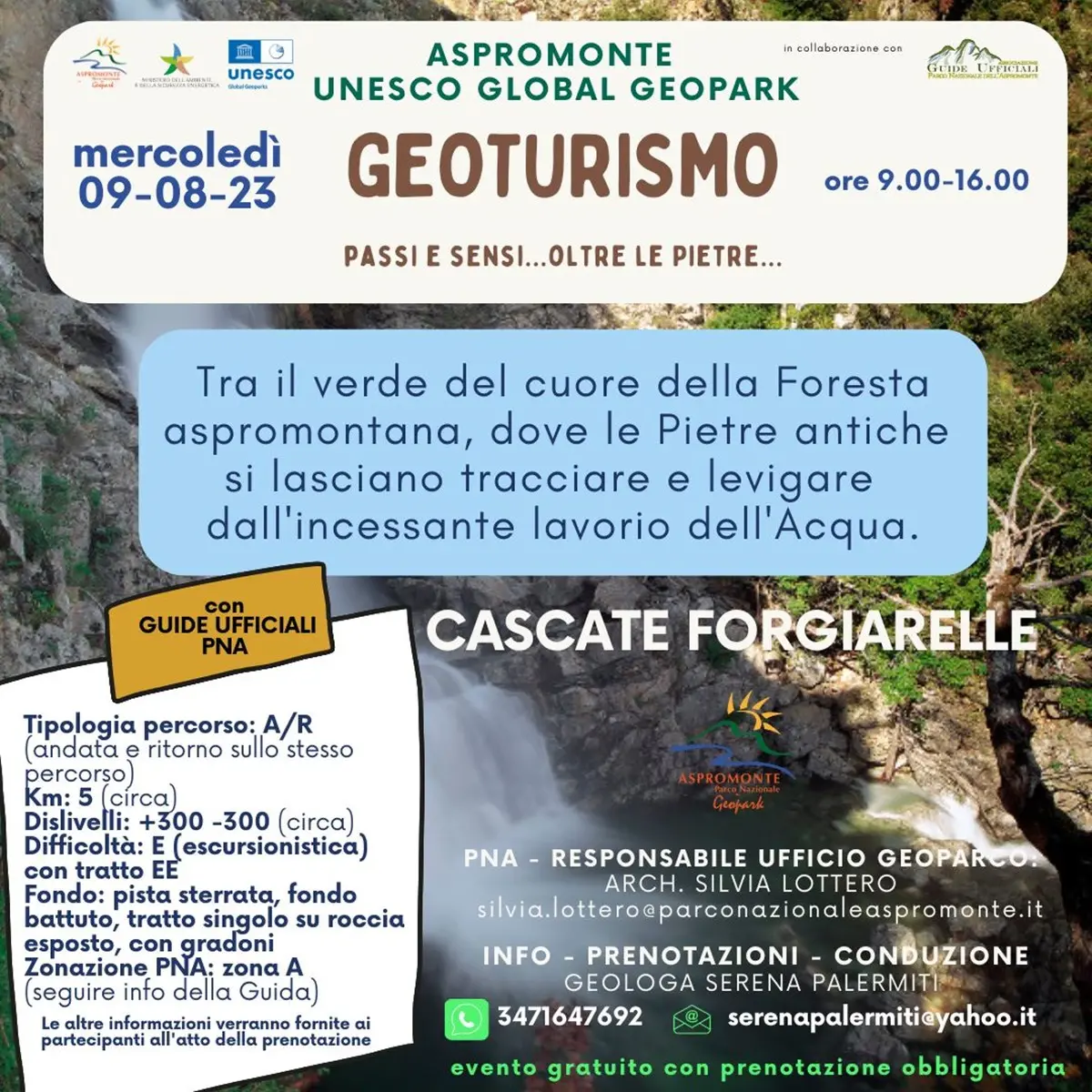 Parco dell'Aspromonte, escursioni e passeggiate con \"Geoturismo: Passi e sensi …oltre le pietre\"