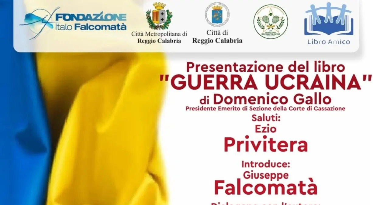 Reggio, domani la presentazione del libro \"Guerra Ucraina\" di Domenico Gallo