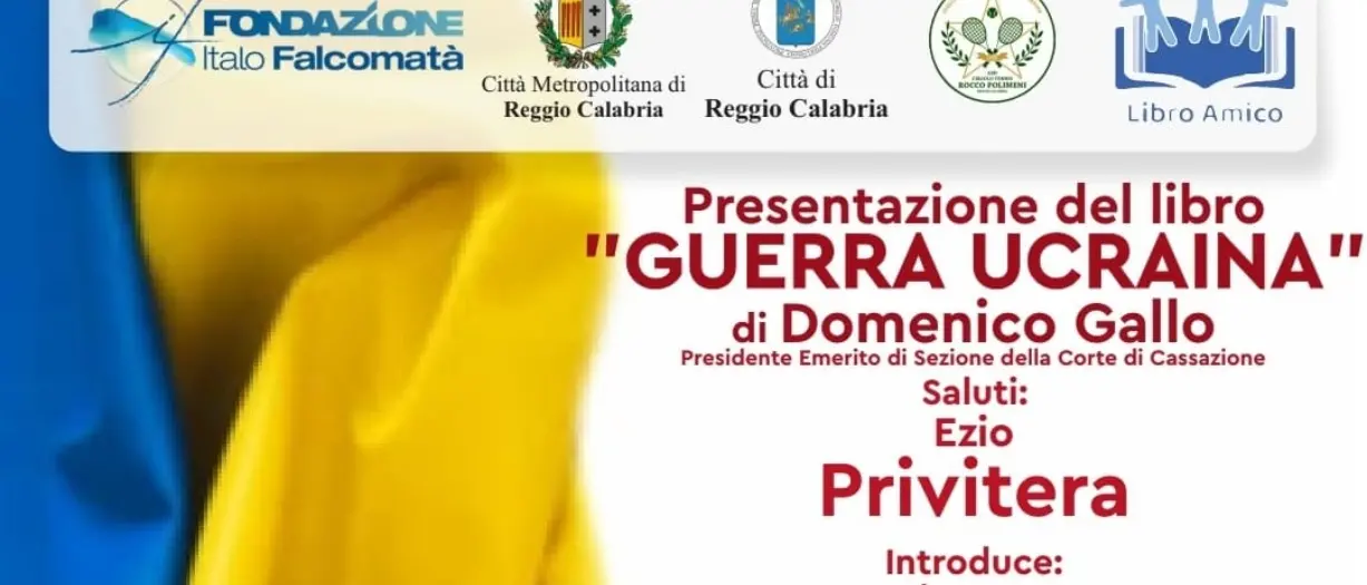 Reggio, domani la presentazione del libro \"Guerra Ucraina\" di Domenico Gallo
