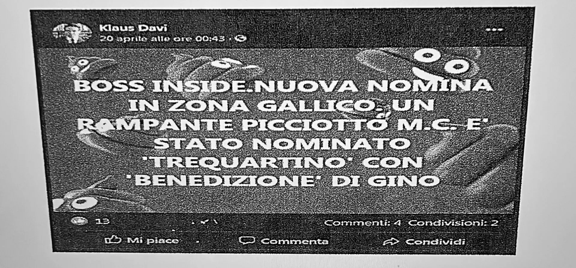 \"Garden\", l'ira del boss Borghetto per un post social sugli assetti della cosca: così scatenò la caccia alla \"gola profonda\"