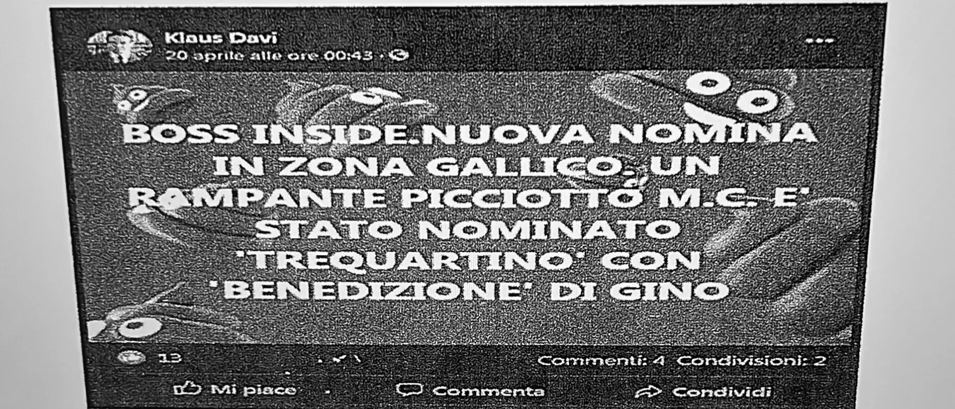 \"Garden\", l'ira del boss Borghetto per un post social sugli assetti della cosca: così scatenò la caccia alla \"gola profonda\"