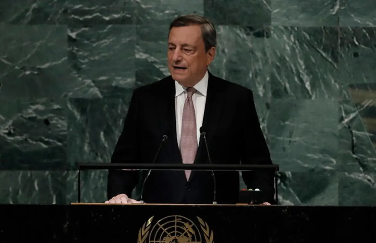 Draghi all'assemblea Onu: «Fermi contro Putin. L'Italia resterà con Ue e Nato»