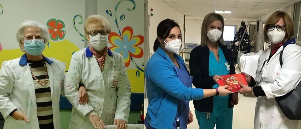 Reggio, l'Avo vicina a chi soffre: biglietti di auguri ai pazienti e Befana in Pediatria