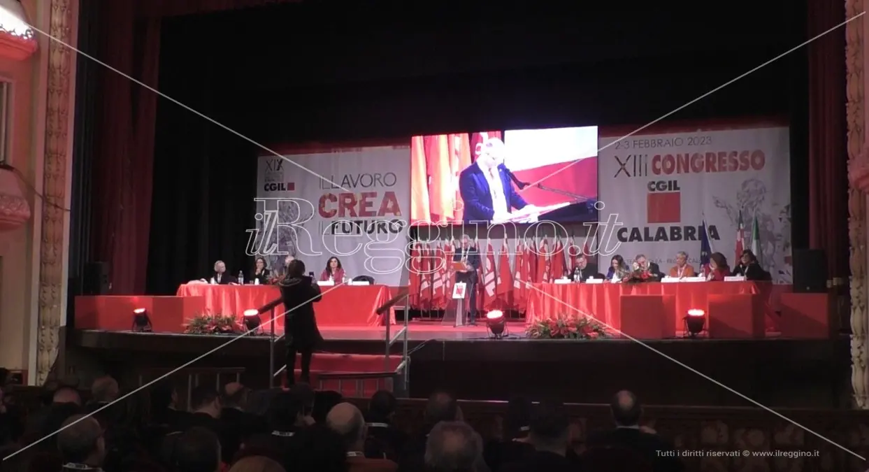 Congresso Cgil Calabria a Reggio, Sposato: «Rafforzare territori e luoghi del lavoro» - VIDEO