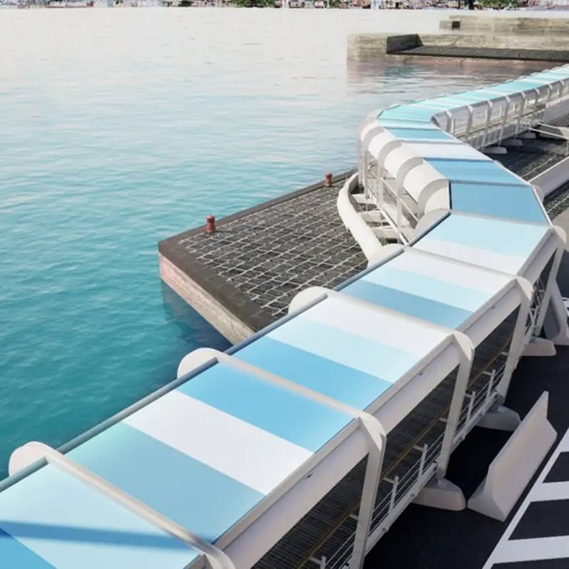 Porto di Villa S. G, ecco il progetto per le pensiline di protezione dei camminamenti pedonali - FOTOGALLERY