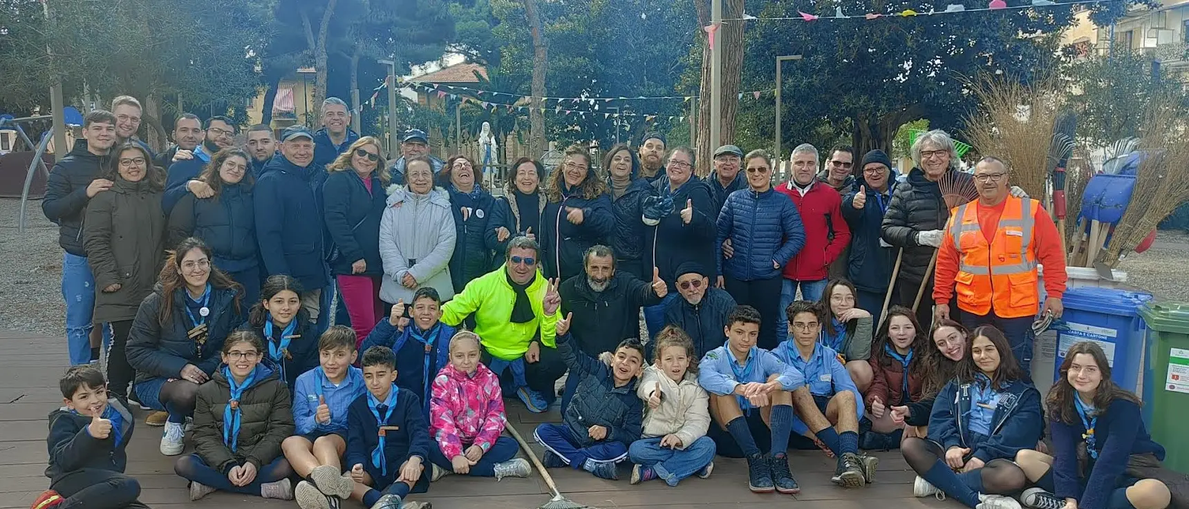 Reggio, ripulita dai volontari la villetta nel quartiere Santa Caterina