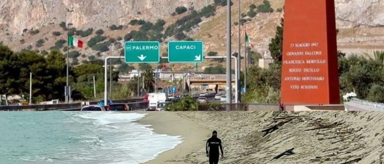 Memoria e umanità, Gruppo Diemmecom-Pubbliemme: una stele sulla spiaggia di Cutro come a Capaci