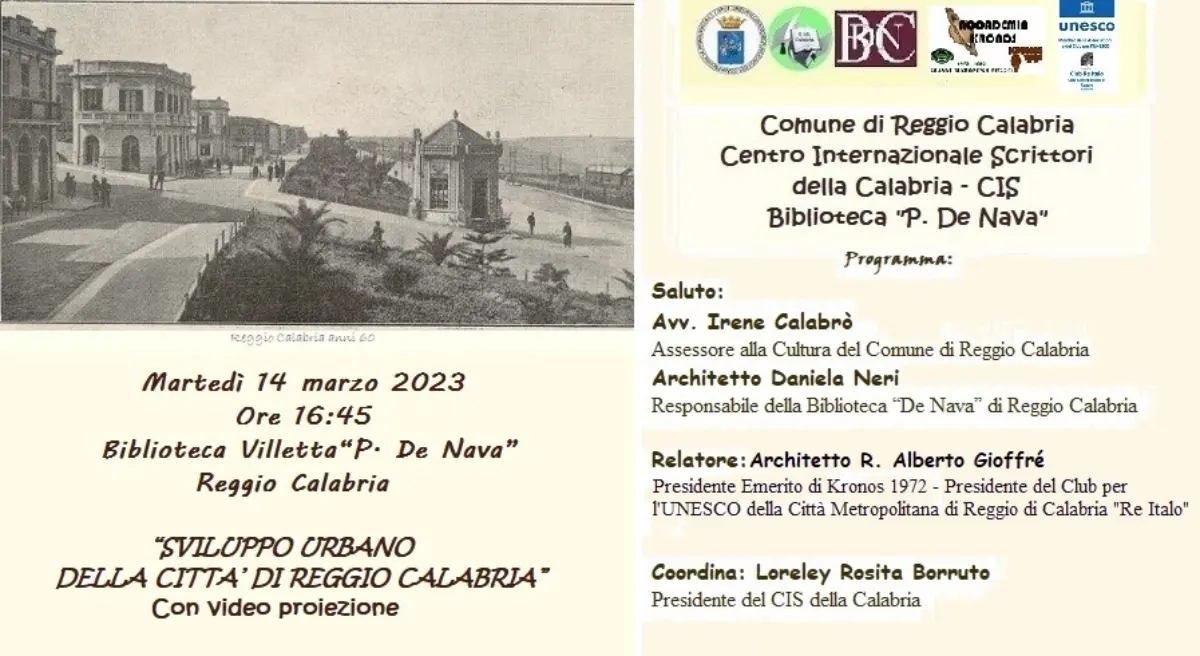 Reggio, alla Villetta “De Nava” focus sullo sviluppo urbano della città