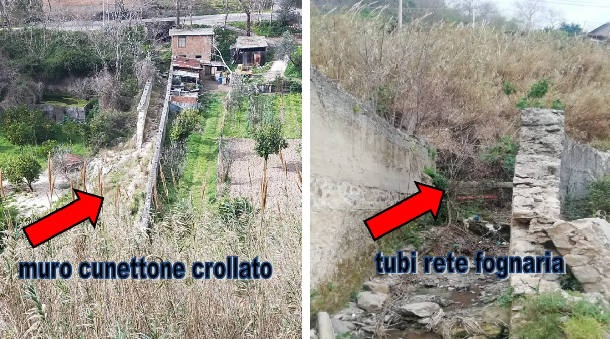 Reggio, liquami nel vallone Fischia: «Grave rischio idrogeologico»