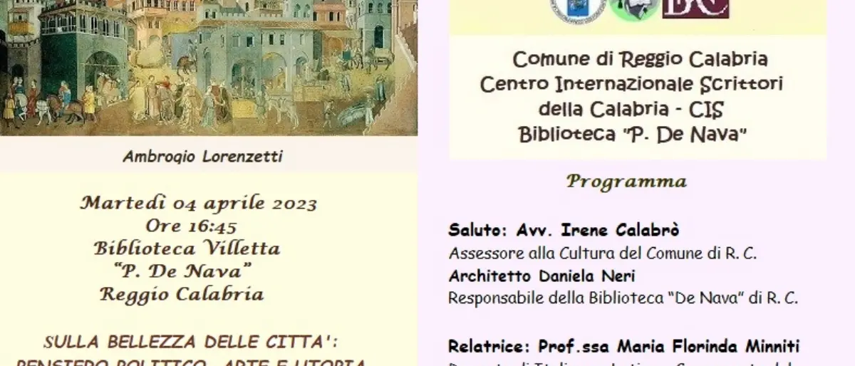 Reggio, domani nuovo appuntamento con il Centro internazionale scrittori