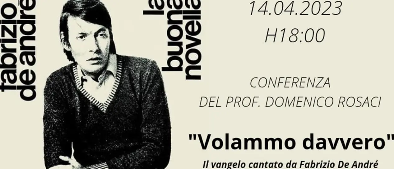Reggio, incontro su \"Volammo davvero: Il Vangelo cantato da Fabrizio De Andrè\"