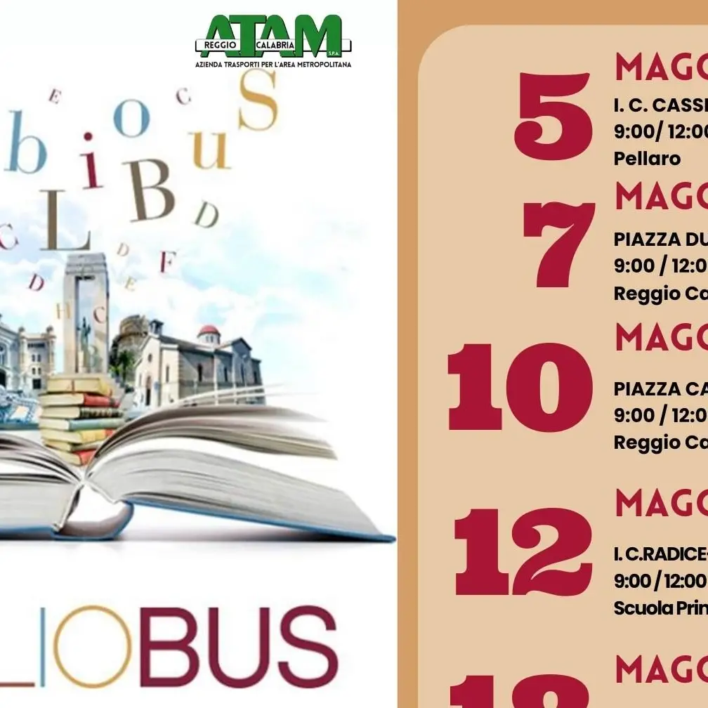 Il Bibliobus attraversa Reggio Calabria per il Maggio dei Libri