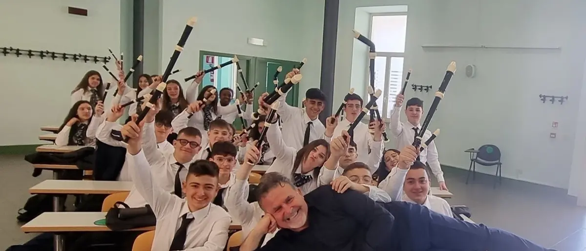 L'I.C. Falcomatà-Archi di Reggio con l'orchestra dei flauti dolci incanta Roma