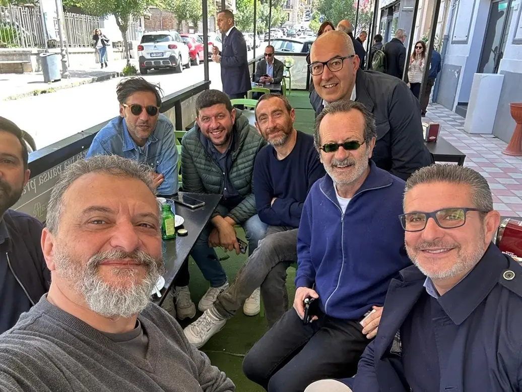 Palmi, l'attore Rocco Papaleo e i Manetti Bros impegnati nelle riprese di un film