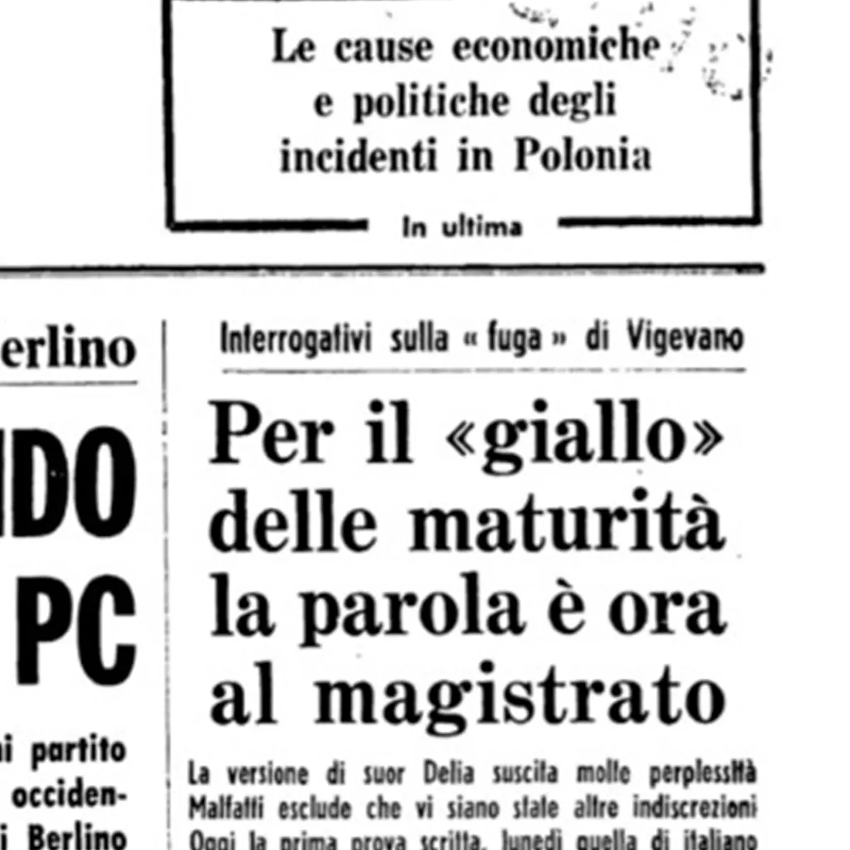 NOTTE PRIMA DEGLI ESAMI | Maturità: quando saltò per \"colpa\" di una suora