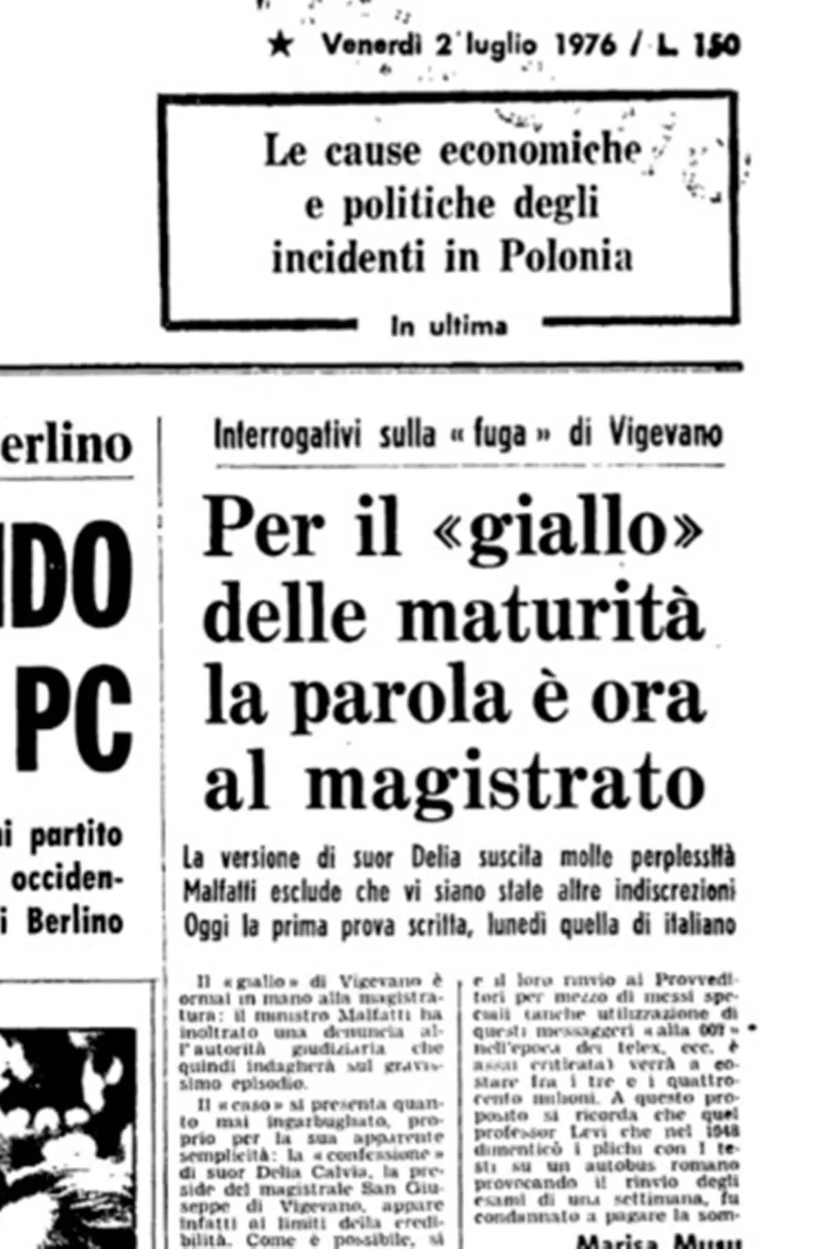 NOTTE PRIMA DEGLI ESAMI | Maturità: quando saltò per \"colpa\" di una suora
