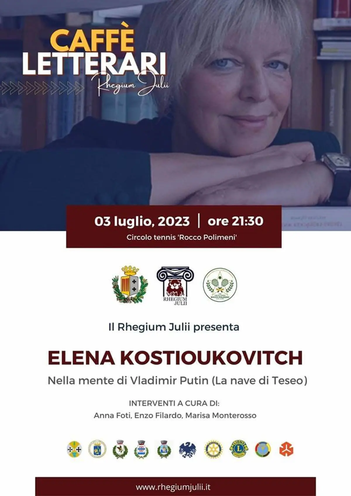 Reggio, Elena Kostioukovitch primo ospite dei Caffè Letterari 2023 del Rhegium Julii