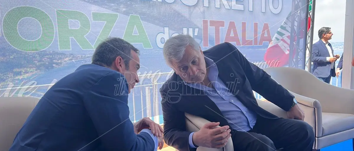 Forza Italia sfodera i numeri a Villa San Giovanni, Tajani: «Non pensiamo solo al Ponte sullo Stretto»