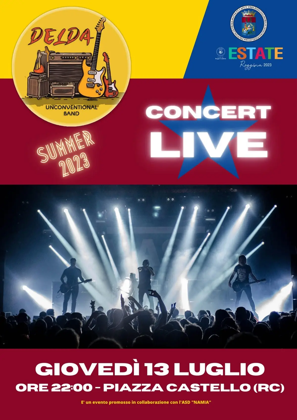 Reggio, per l'estate reggina concerto dei \"Delda\" a Piazza Castello