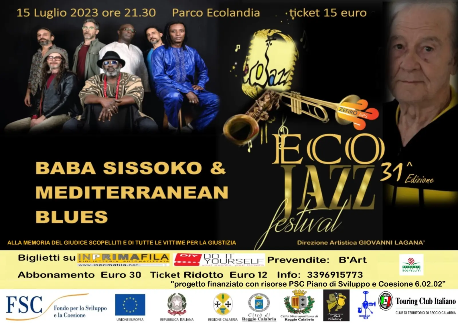 Reggio, al via la 31esima edizione di Ecojazz Festival