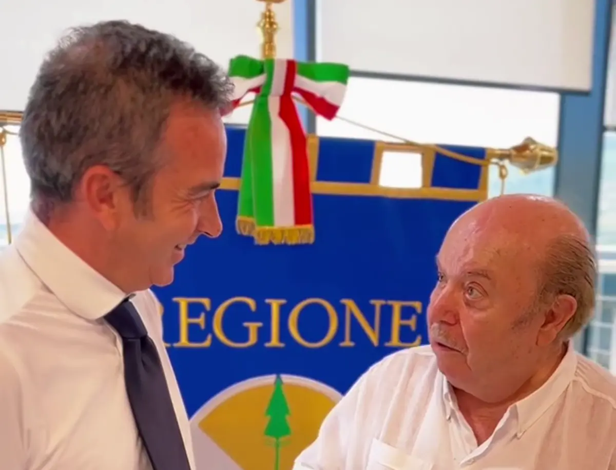 Lino Banfi va da Occhiuto: «Per la Calabria serve un film o una serie» - VIDEO