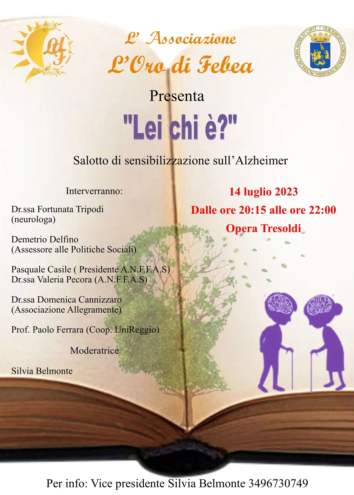 Reggio, il tema dell'alzheimer al centro dell'incontro dell'associazione \"L'oro di Febea\"