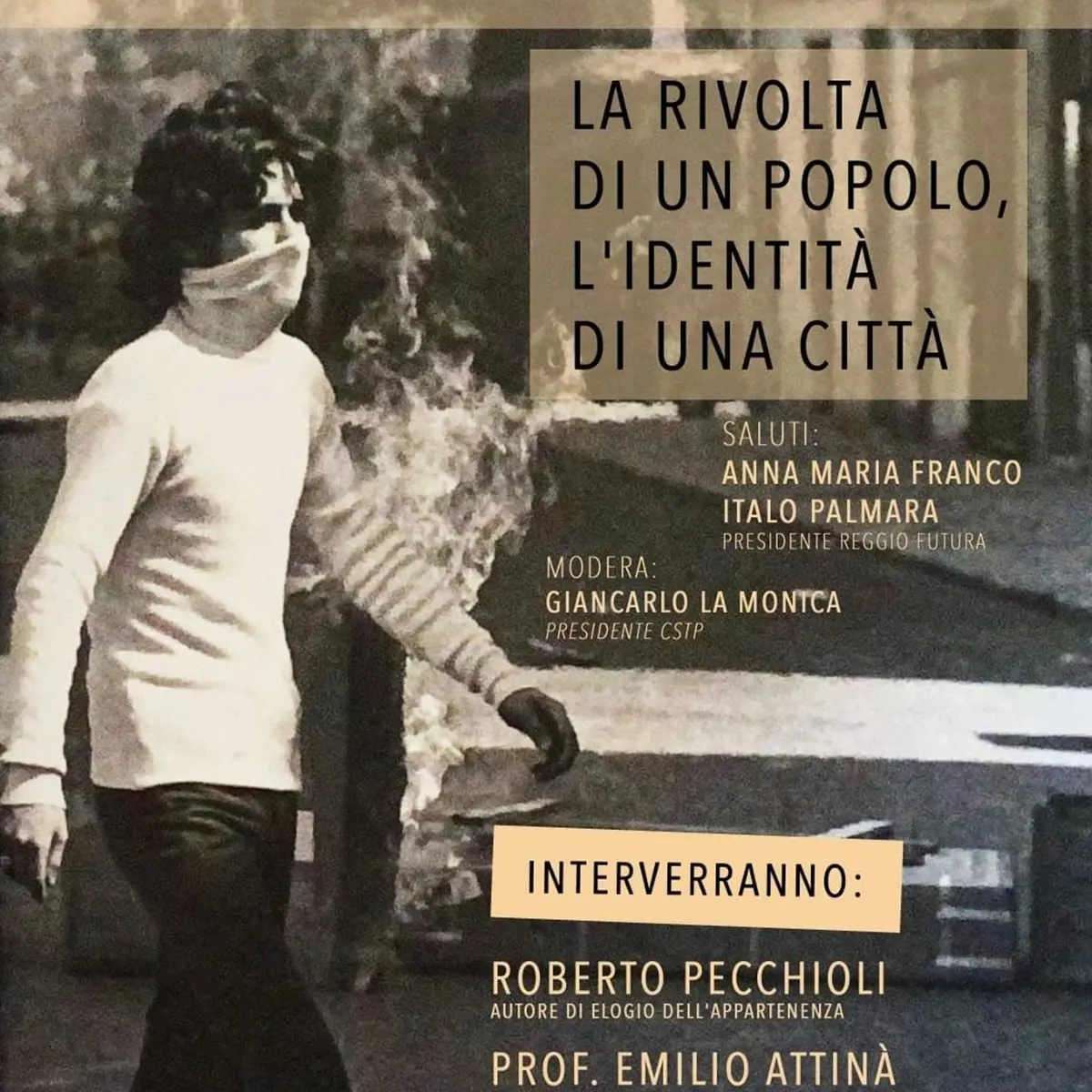 Moti di Reggio, convegno \"La rivolta di un popolo, l'identità di una città\"