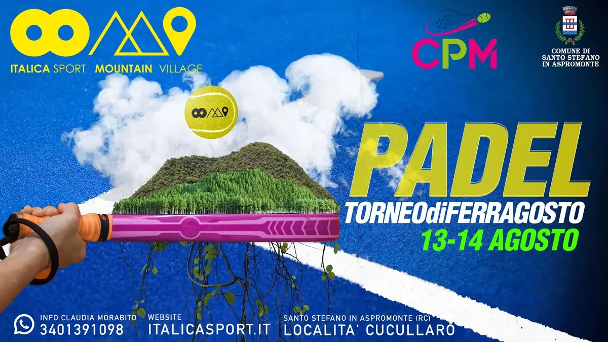 Padel in Aspromonte, aperte le iscrizioni al Torneo di Ferragosto a Cucullaro
