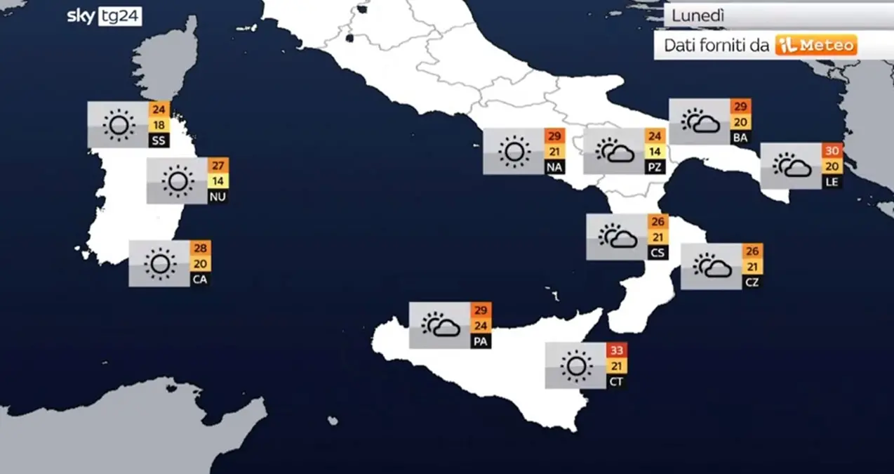 Meteo, Reggio scompare dalle cartine delle città della Calabria